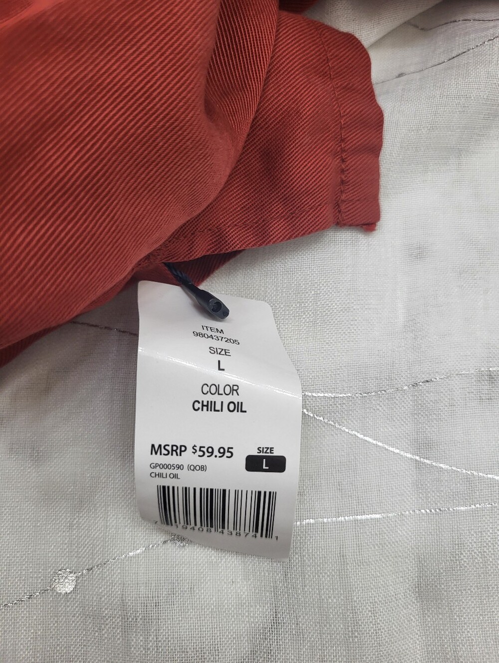 GAP Tencil Dress Pockets Chili Oil Red Women's Size Large Comfy Lounge Relax New - Picture 9 of 12